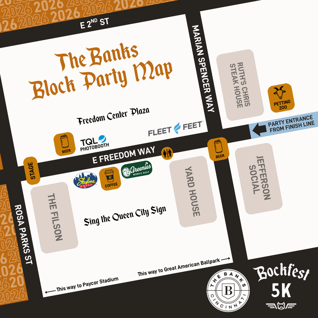 The Banks Block Party Map
